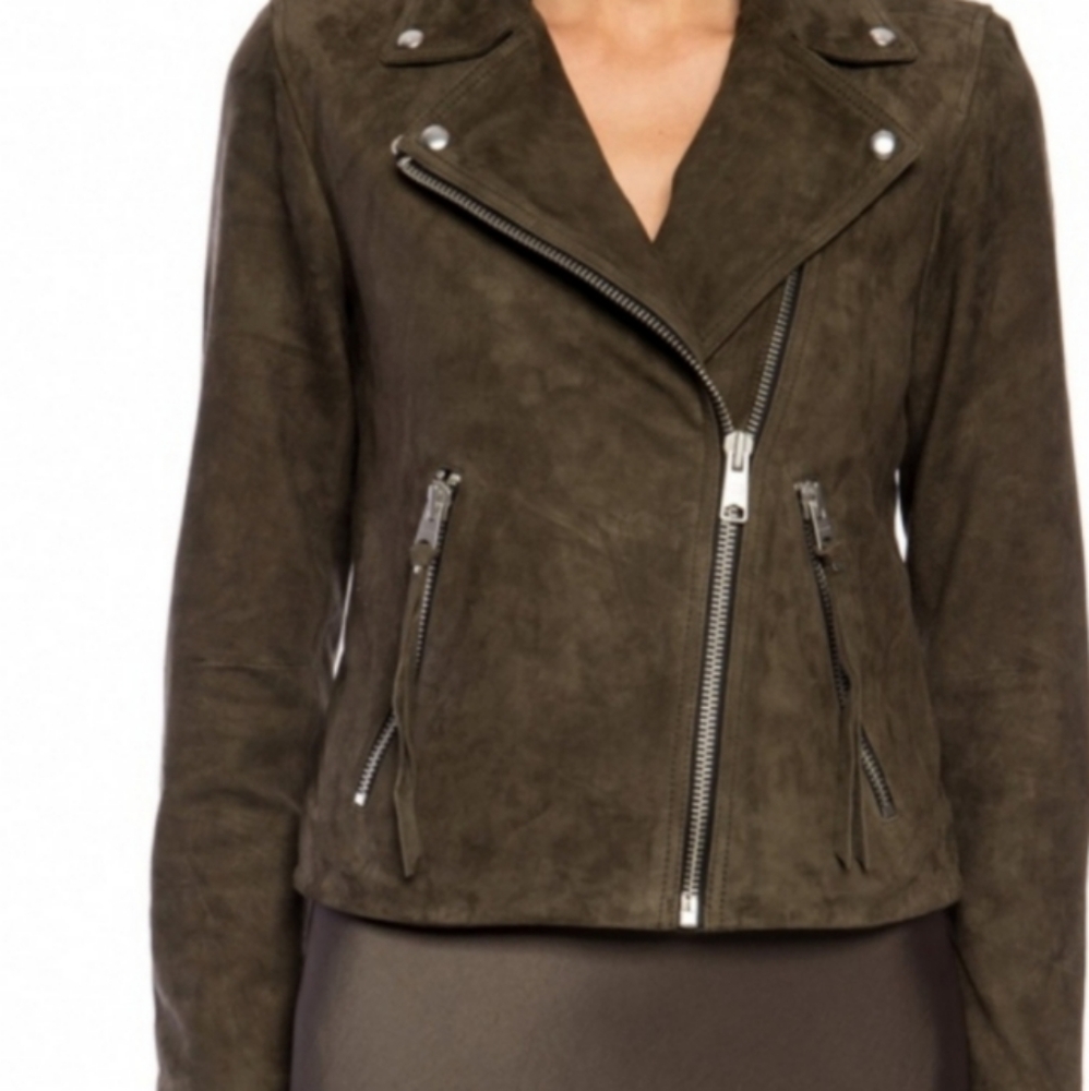 Allsaints Suede Dalby Biker Jacket